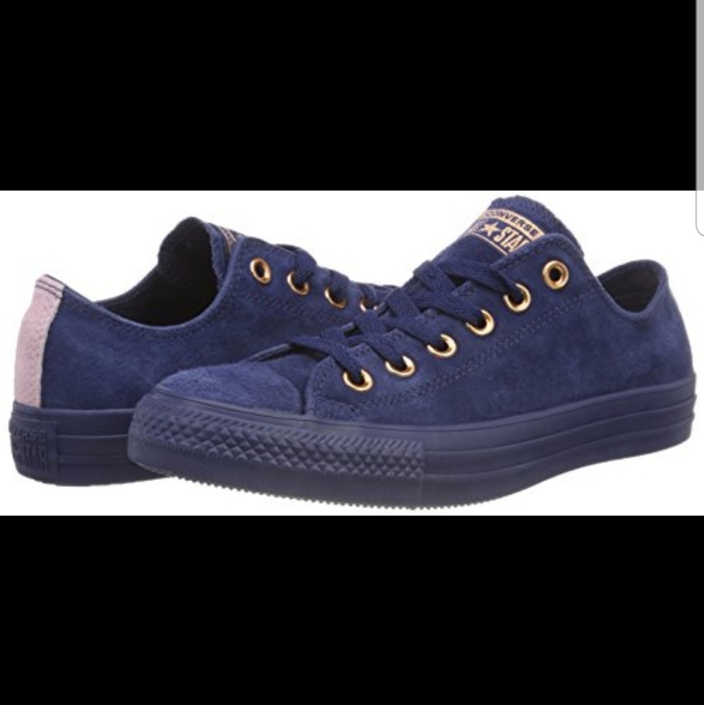 Blue Seude Converse
